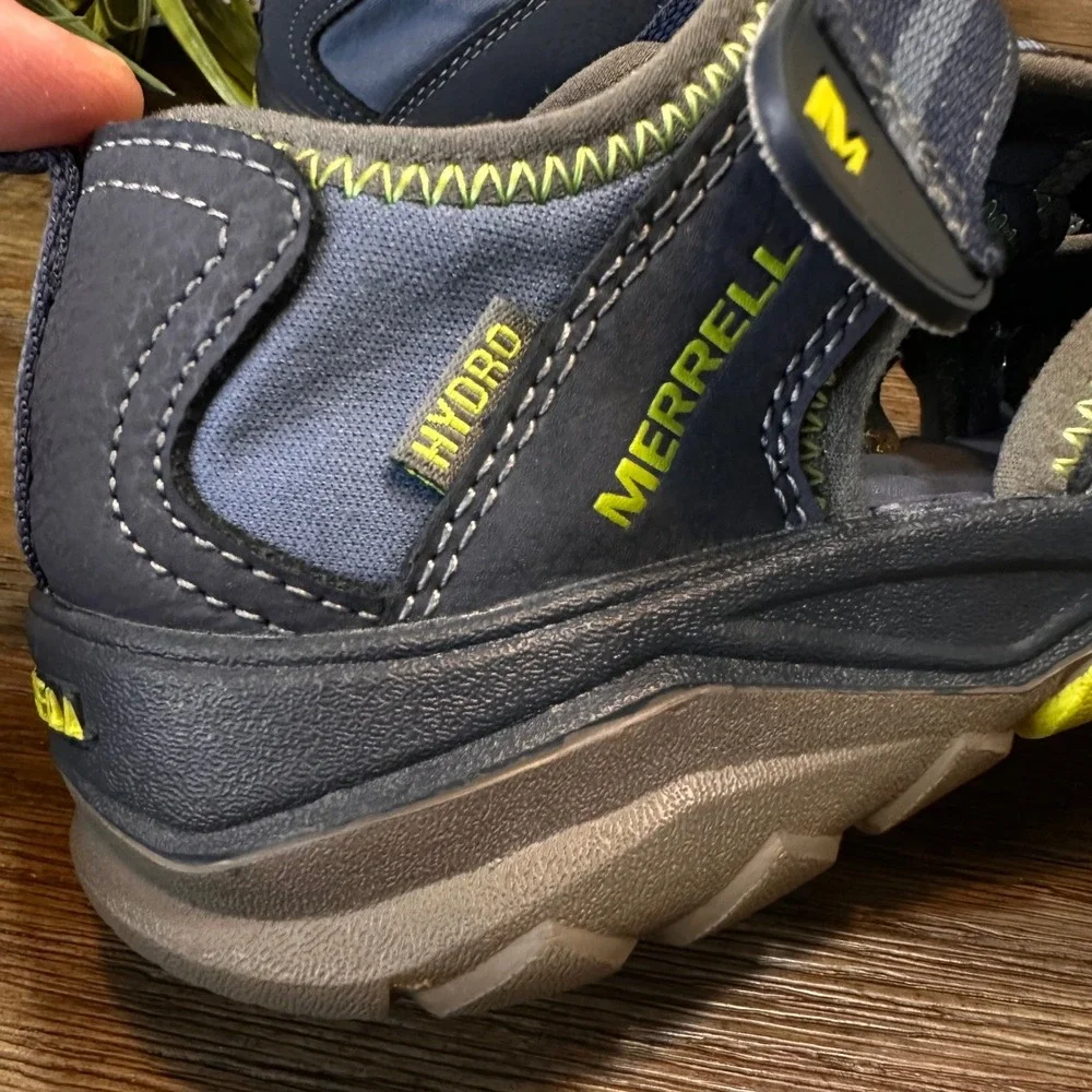 Merrell Hydro 4M US 3 UK 35 EU‎ Kids Waterproof Sport Sandals Blue Green